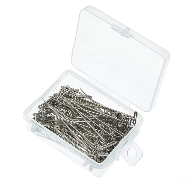 TKMOS 100 Pieces Stainless Steel T-Pins with Clear Box, 53mm/2 inch - Image 5
